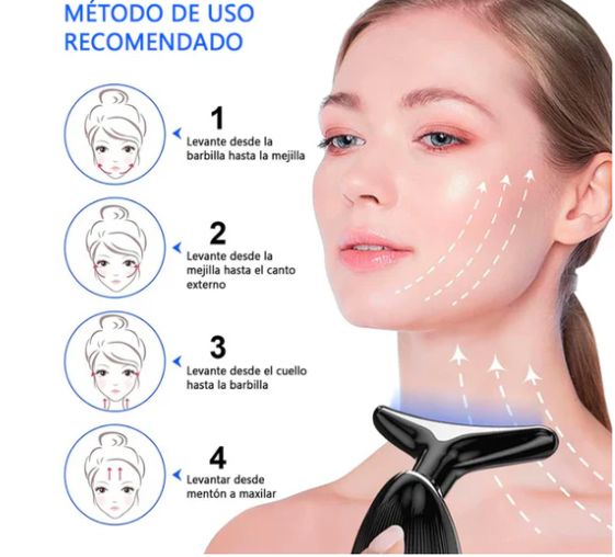 MASAJEADOR FACIAL CON LUCES LED